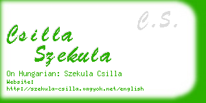 csilla szekula business card